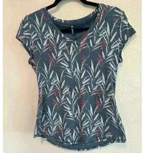 KUHL Women’s V-neck Top Blue Floral Size XS